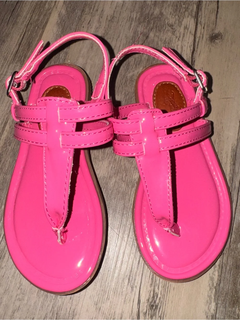 Polo by Ralph Lauren Girls Hot Pink T-Strap Sandals